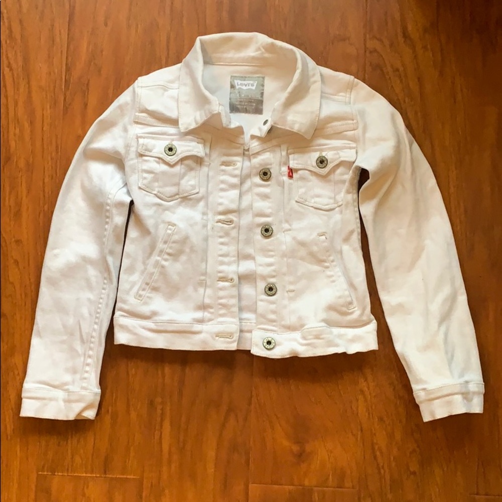 Girls White Orginal Levi’s Denim Jacket